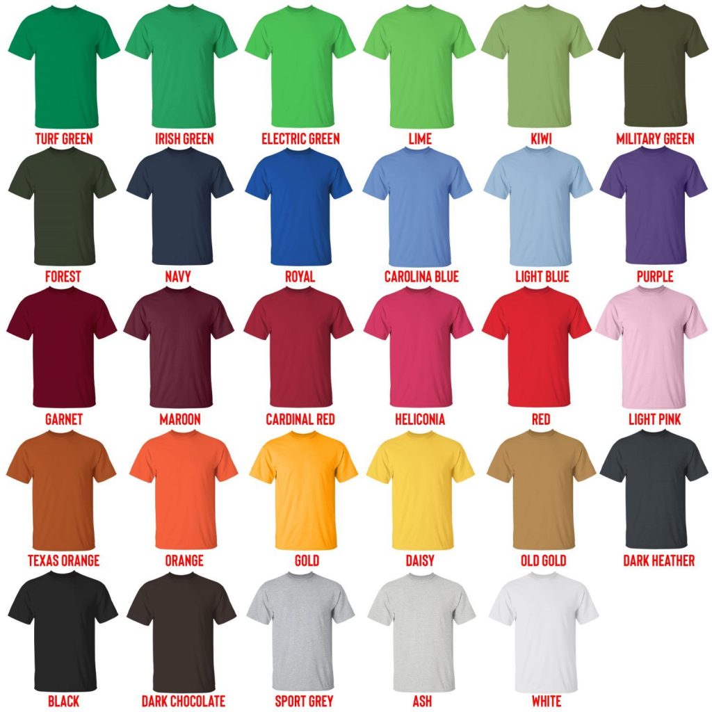 t shirt color chart - The Amity Affliction Merch