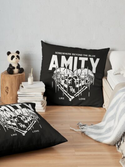 The Amity Affliction Band Throw Pillow Official The Amity Affliction Merch