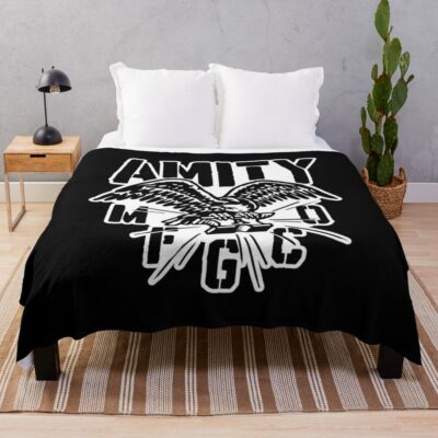 Eagle Logo Throw Blanket Official The Amity Affliction Merch