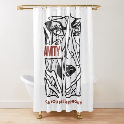 The Amity Affliction Merch Can You Feel Me Drown Shower Curtain Official The Amity Affliction Merch